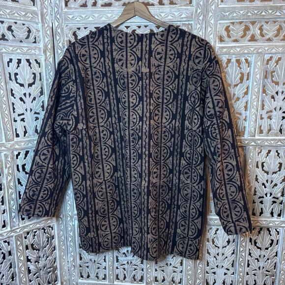 Women's Cotton Suzani Embroidery Jacket Button Front Reversible Jacket Artsy - Picture 5 of 12